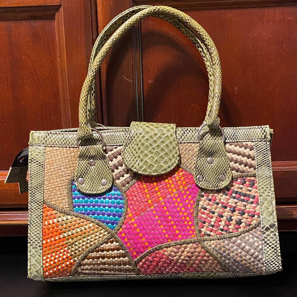 Multicolor Patchwork Handbag - image 1